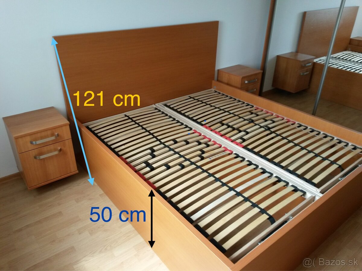 Vysokokvalitná manželská posteľ na mieru -180 x 200