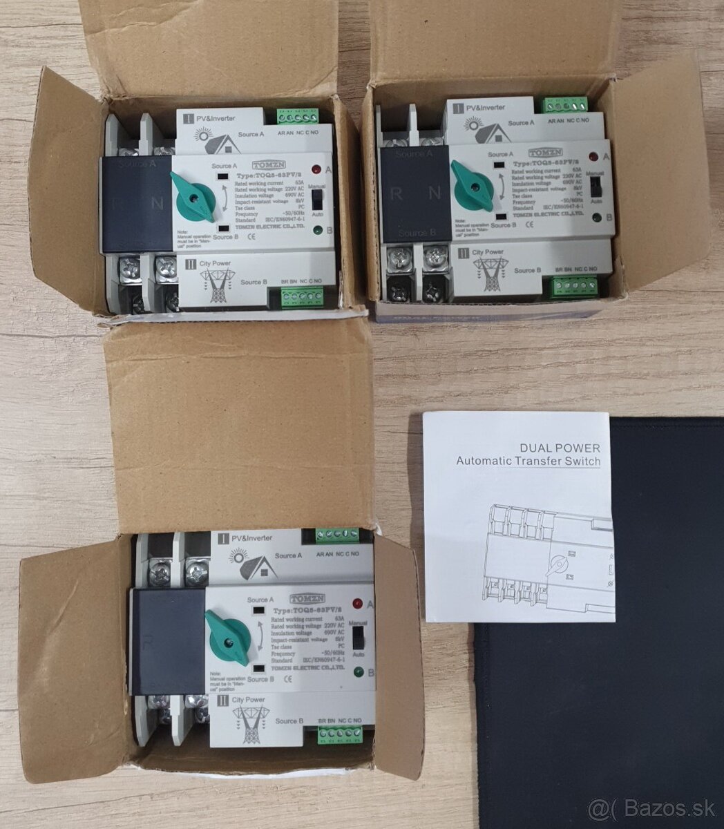 3x Auto prepinac sieti / napajania