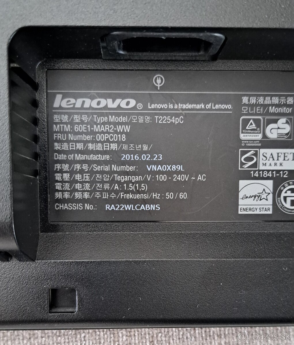 Monitor Lenovo T2254pC