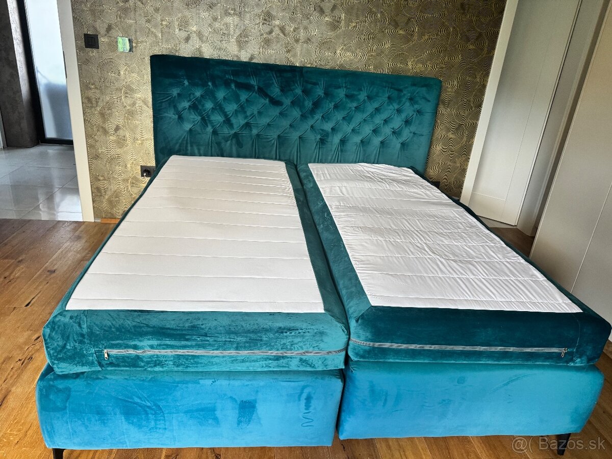 Luxusná zamatová posteľ 180x200cm