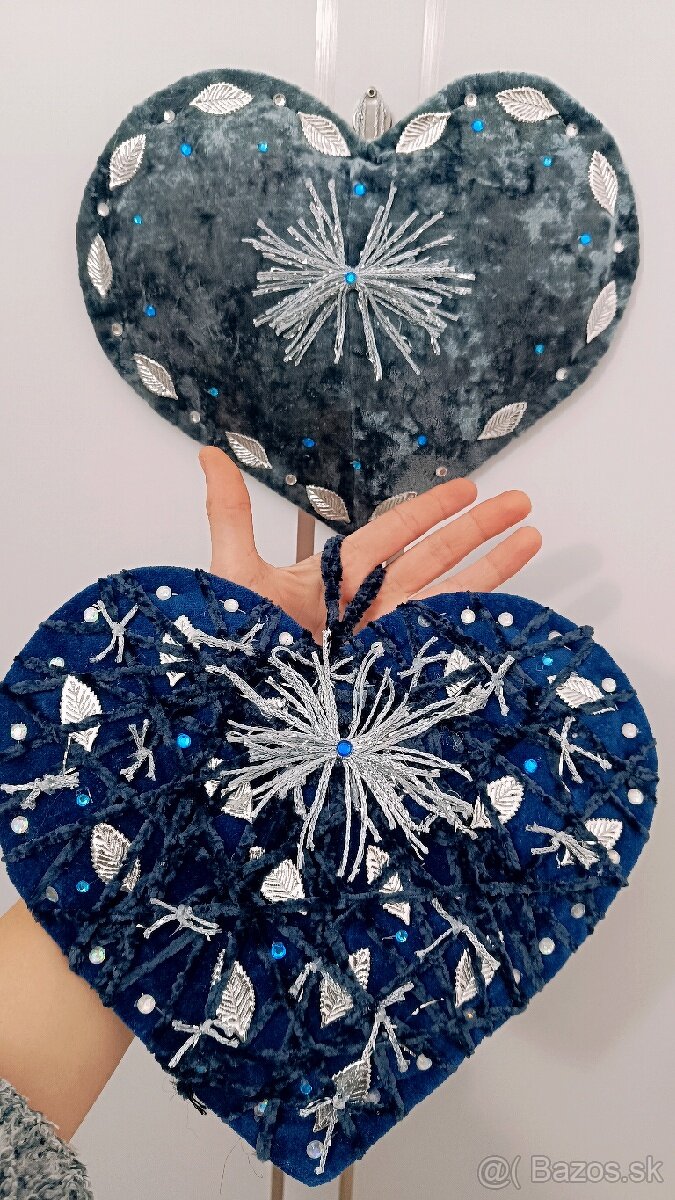 Originálne vianočné ozdoby na dvere ( veniec ) Zamatové