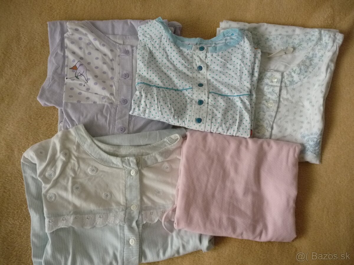 5x nočná košela XL kojaca