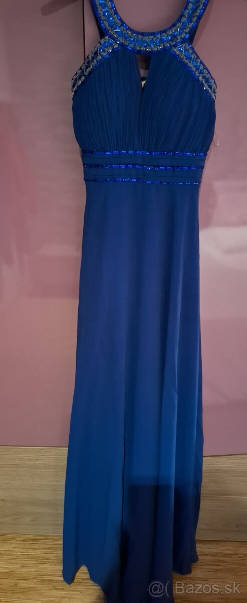 Spoločenské modré šaty