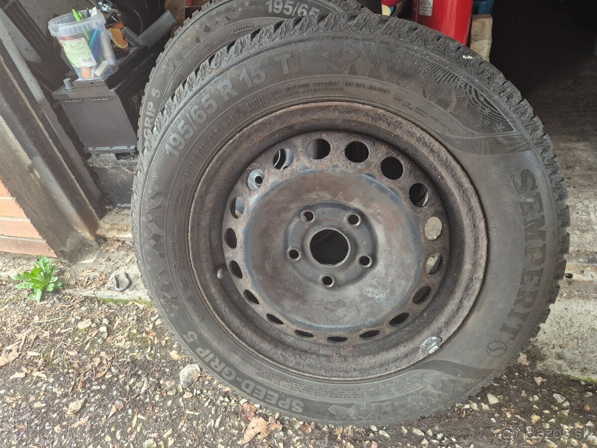 15" plechové disky VW