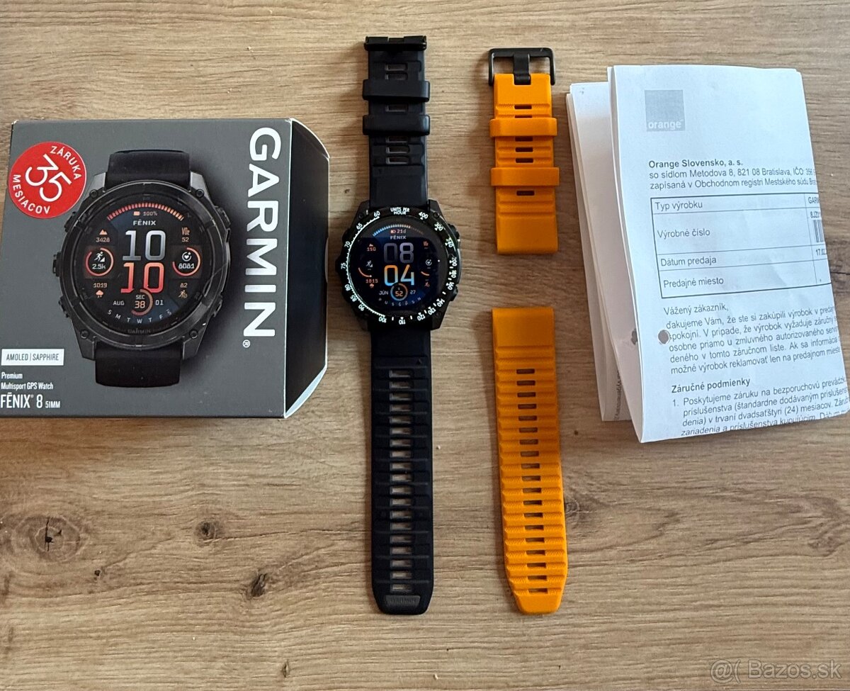 GARMIN FENIX 8 51MM AMOLED SAPPHIRE DLC