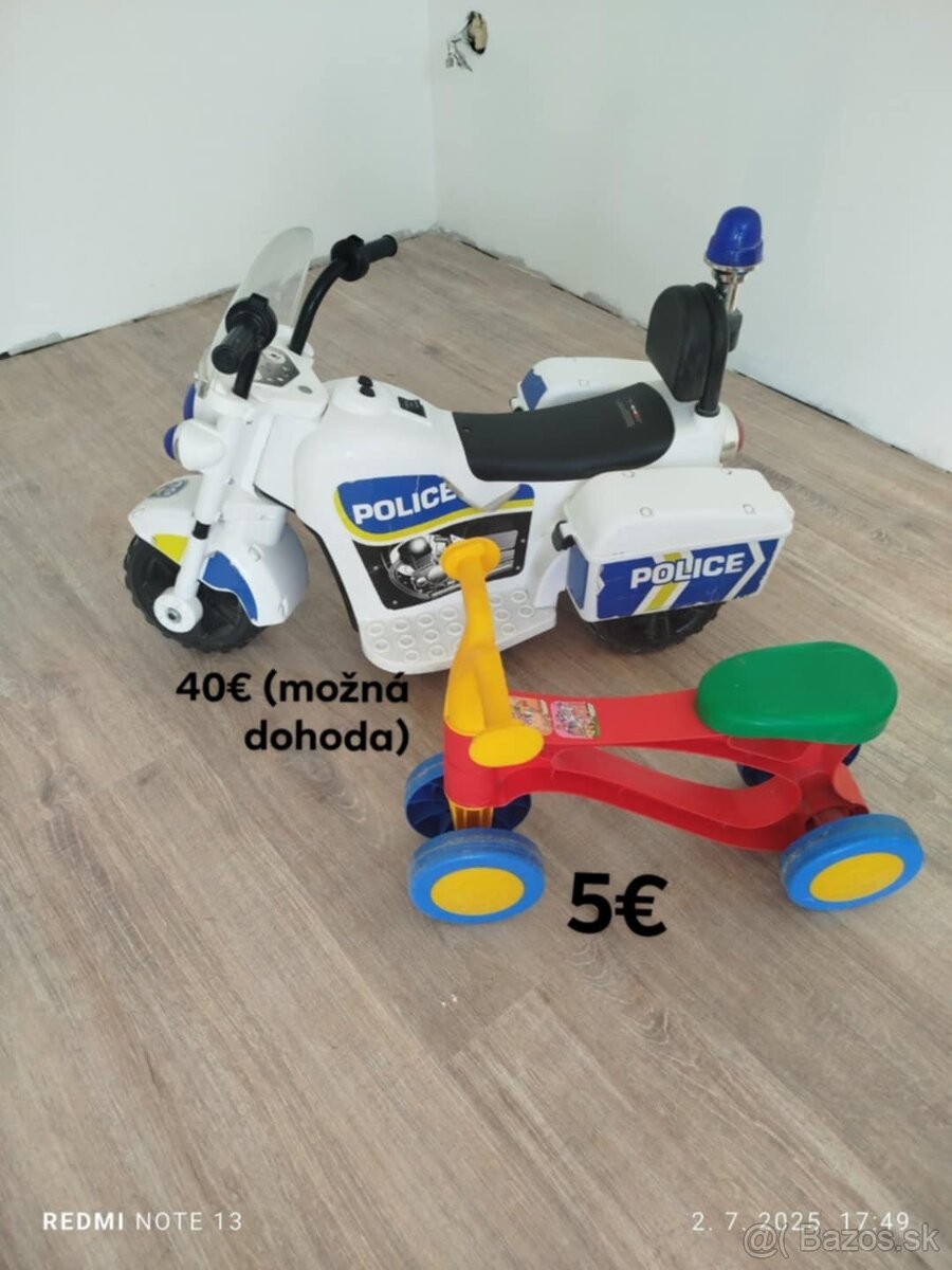 Elektrická detská motorka