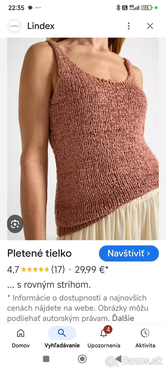 Pletené tielko LINDEX -veľ. M