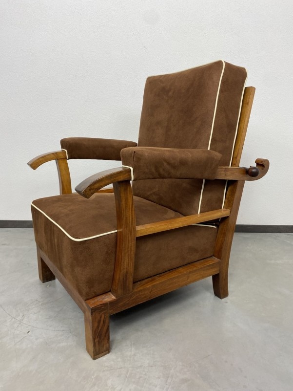 Polohovacie art deco kreslo