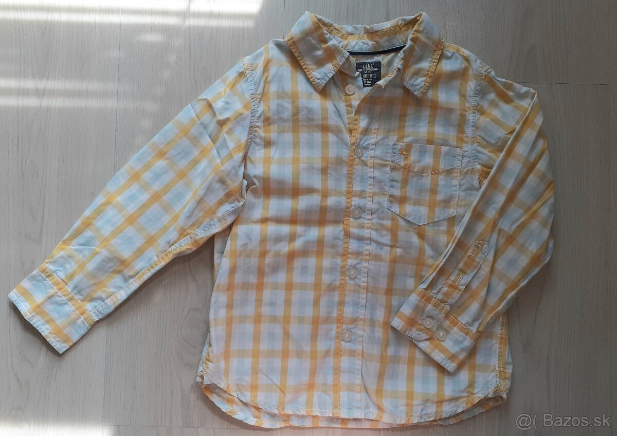 Chlapčenská košeľa 116 károvaná
