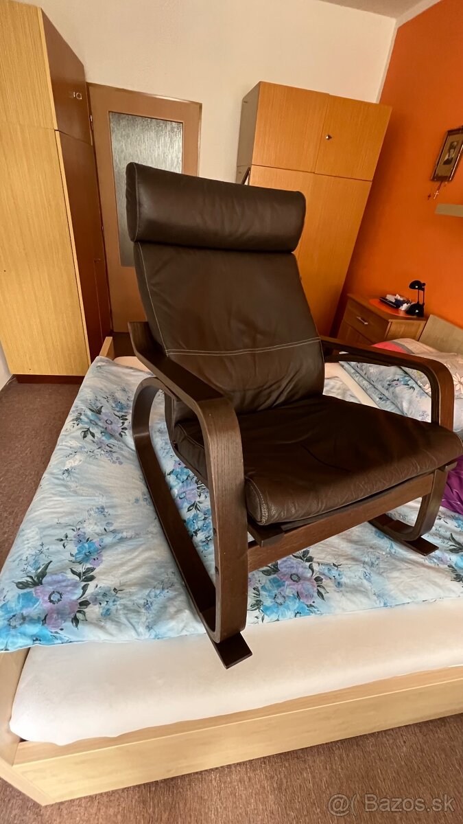 Kozene hojdacie kreslo Ikea /POANG/