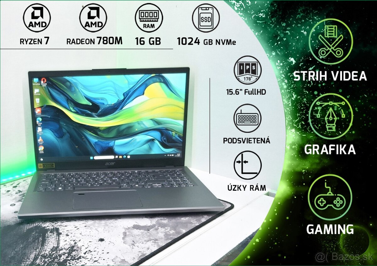 💻 Acer s Ai 15,6" | Ryzen 7 8840HS | 16GB RAM | 1TB SSD