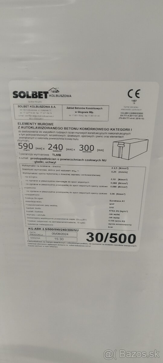 Solbet 300 x240x590 6paliet