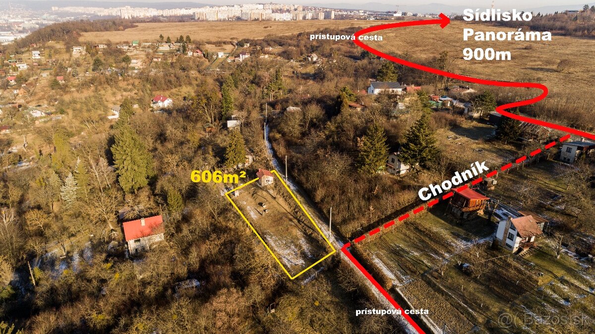 Záhrada s chatkou
