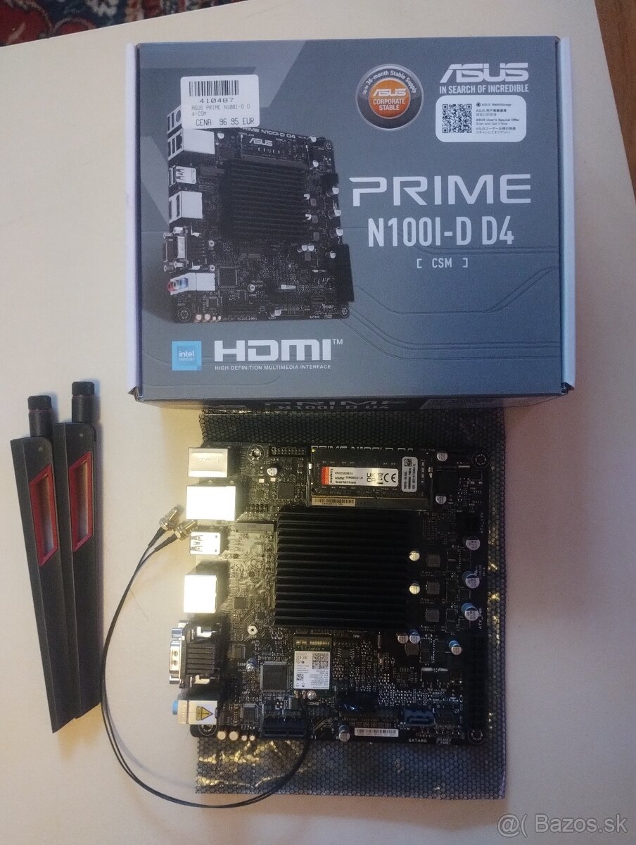 ASUS PRIME N100-D D4-CSM + 16 GB RAM + Intel AX210NGW