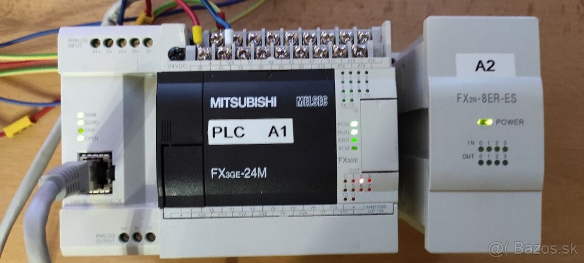 Mitsubishi PLC + LCD + Zdroj