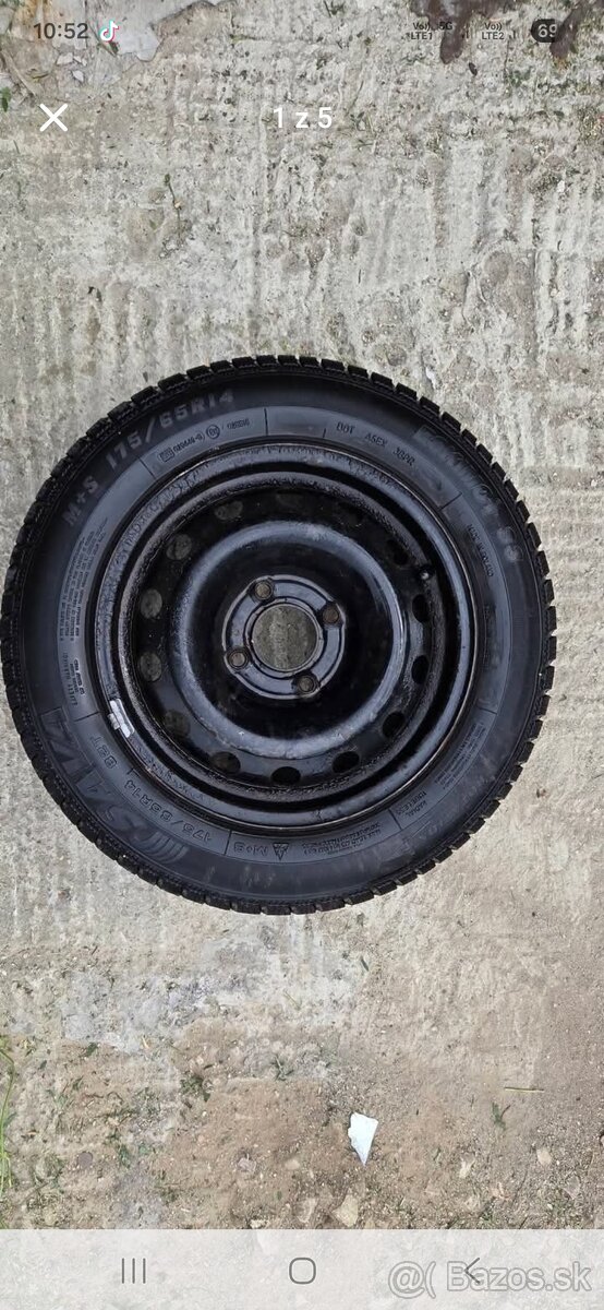 Predám komplet obuté 4X zimné pneo