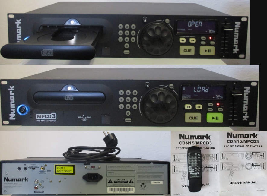 NUMARK CDN15/MPCD3 PROF.CD PLAYERS