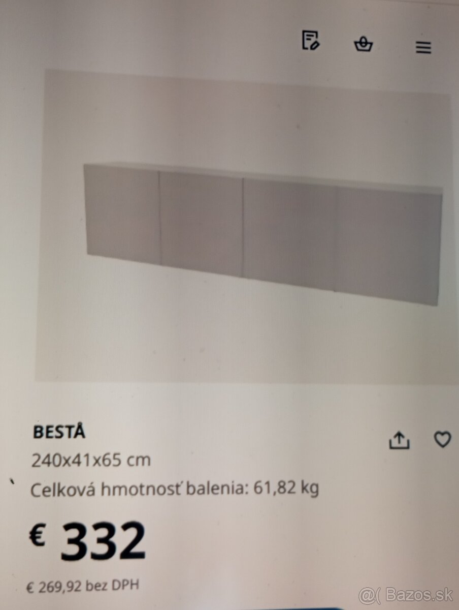 skrinky Ikea Besta - vyoký lesk