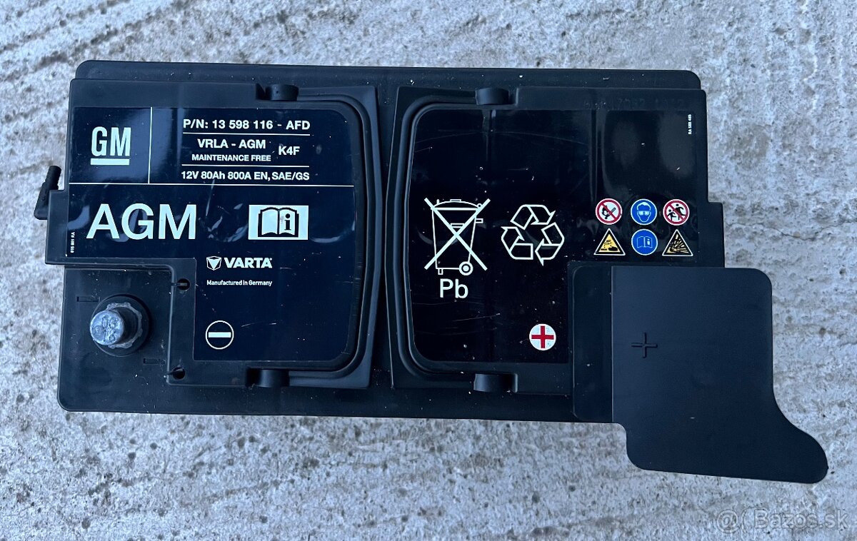 Autobatéria Varta 12v 80ah 800A AGM