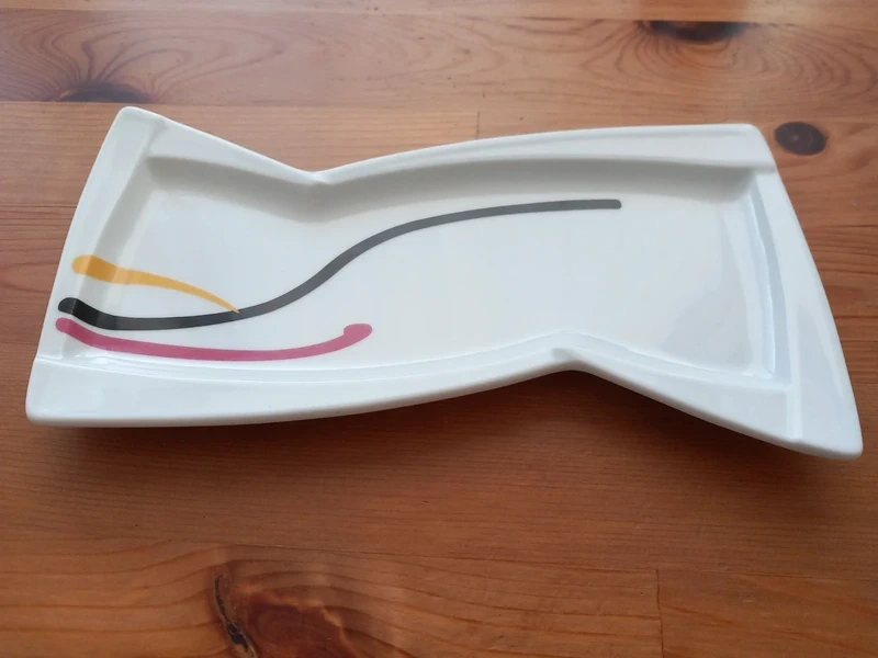 Starší porcelánový atyp podnos po mamine 23x11,5x9 cm