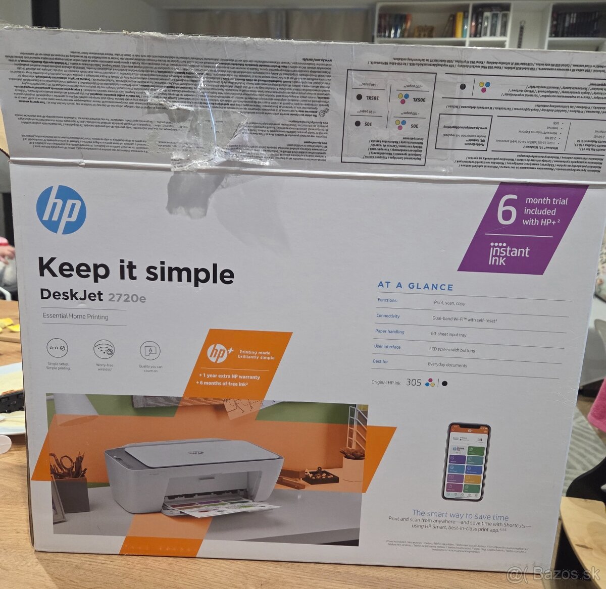 HP deskjet 2720e - atramentová farebná tlačiareň,nové tonery