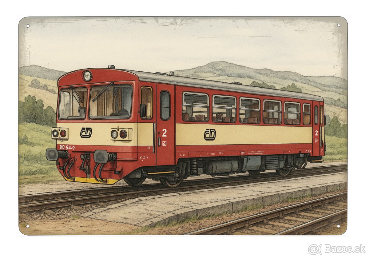 plechová cedule - Motorový vůz 810 (M 152.0)