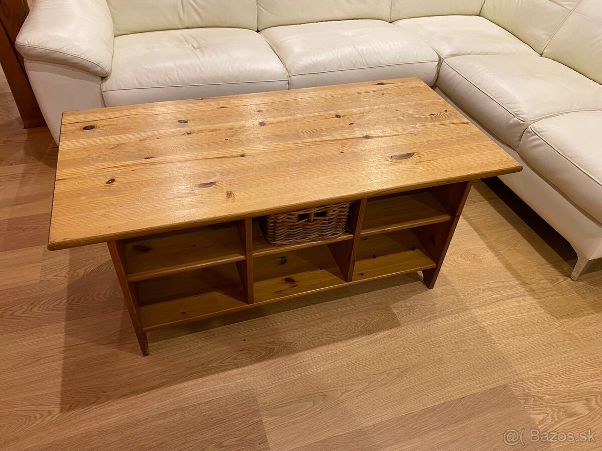 Konferenčný stolík drevený Ikea Leksvik