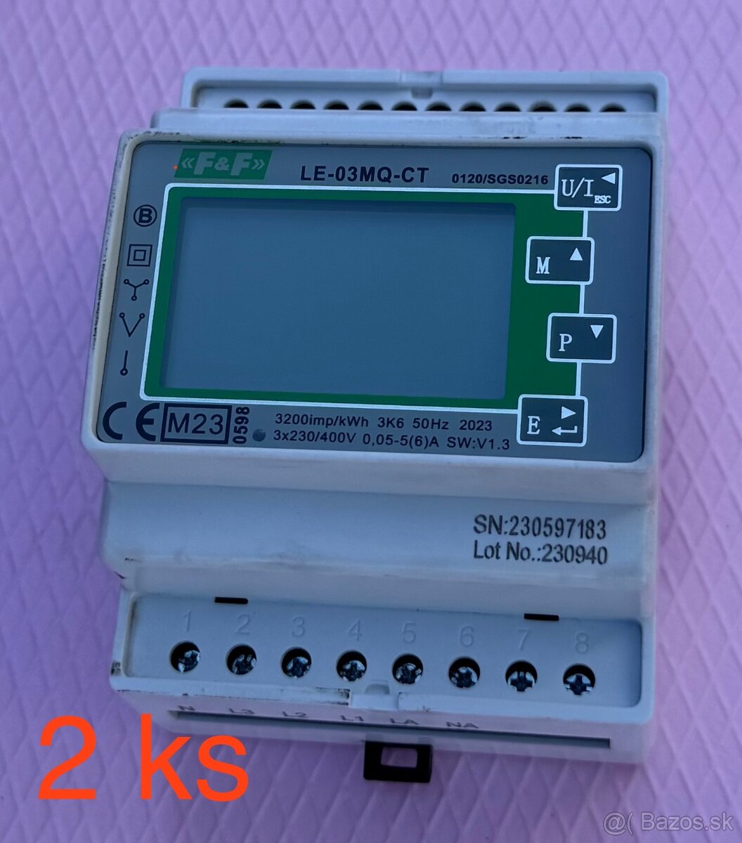 Elektromer trojfázový digitálny