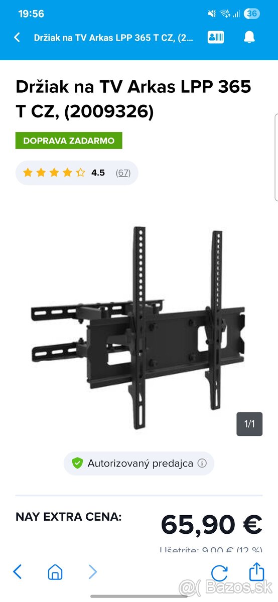 TV Držiak na stenu sklopný, kĺbový, otočný