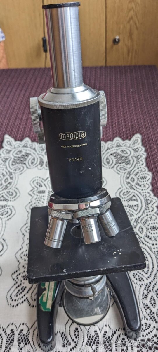 Retro mikroskop Meopta funkčný