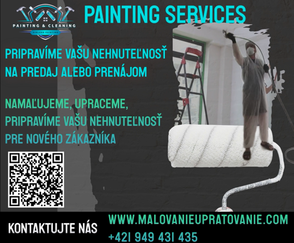 Maľovanie bytov, striekanie, www.malovanieupratovanie.com