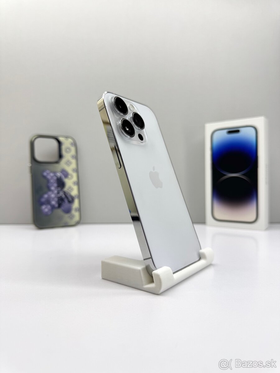 iPhone 14 PRO 128GB SILVER TOP STAV ORIGINÁL+PRÍSLUŠENSTVO