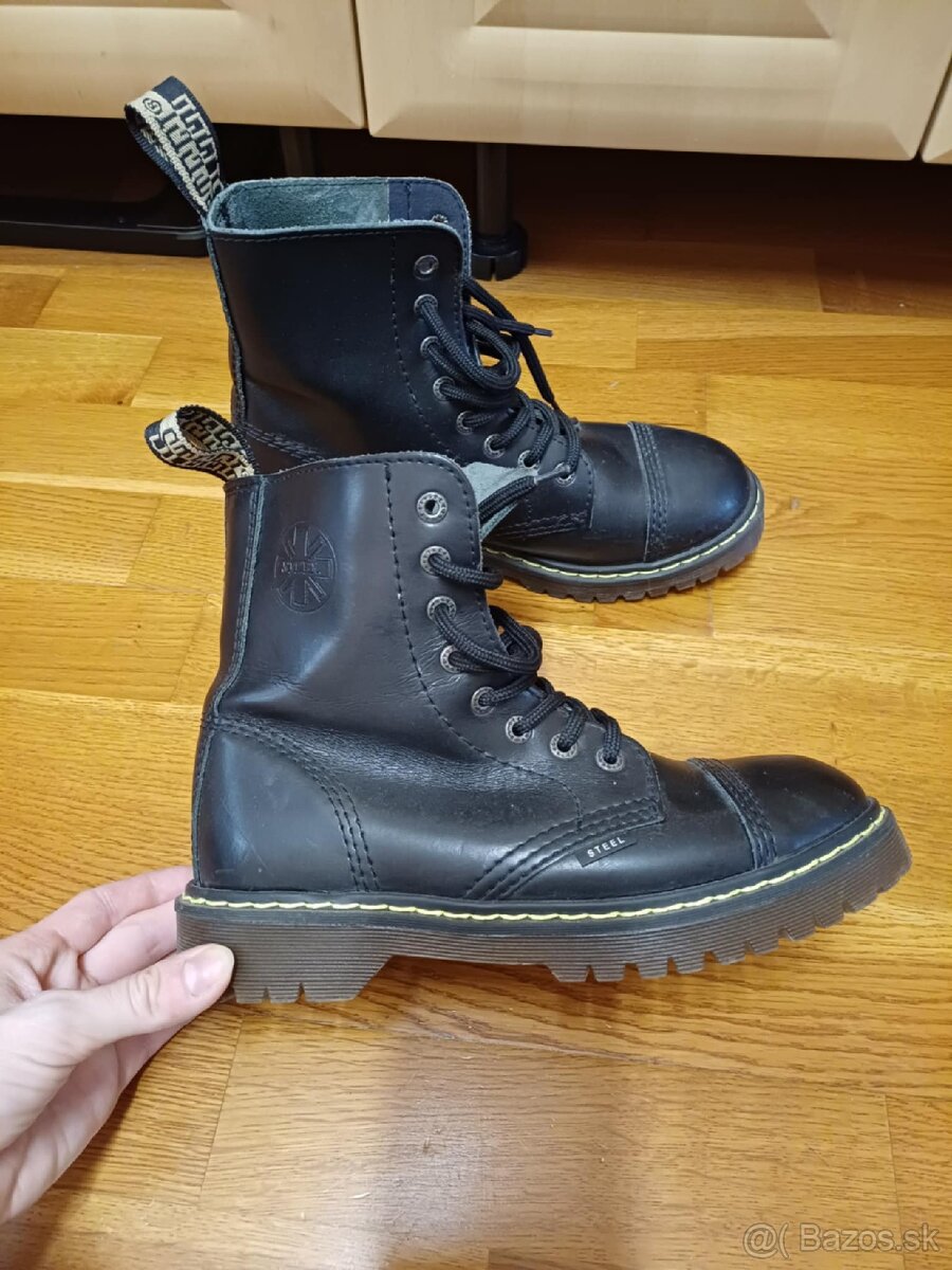 Kožené dámske topanky Steel 39 bez oceľovej špičky / punkové