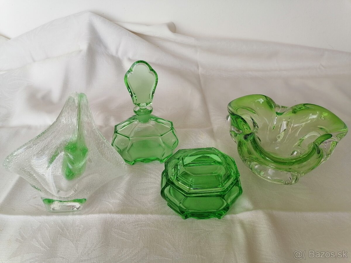 Hutné sklo - zelené