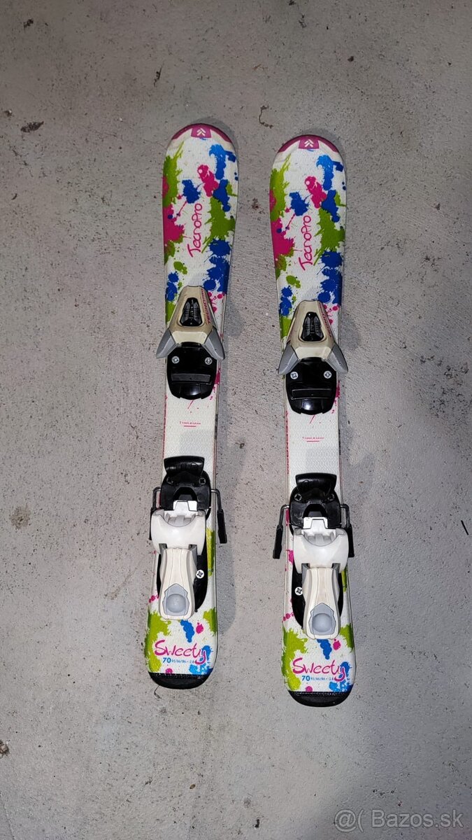 Detské lyže 70 cm s lyžiarkami