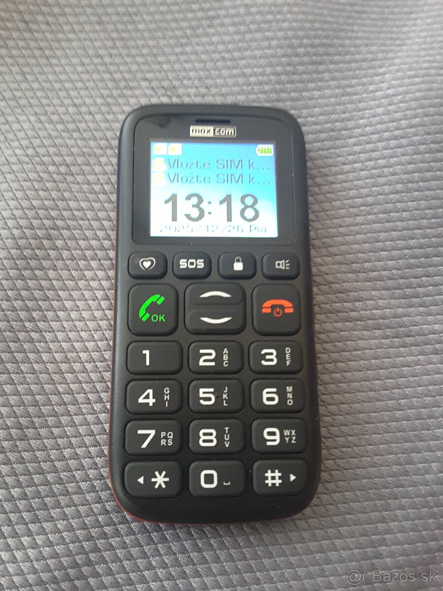 Predám výborný tlačitkový mobil MaxCom 428