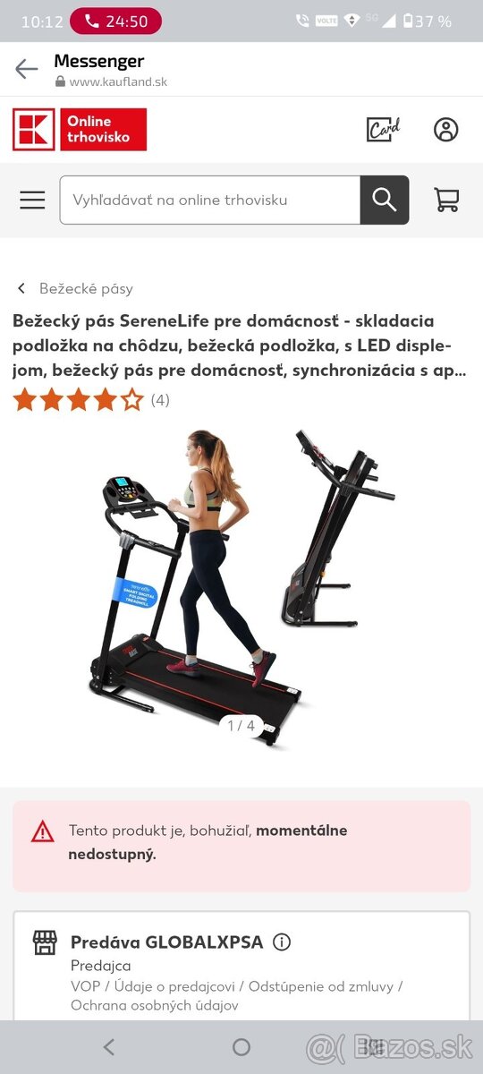 Bežecký pás elektr.