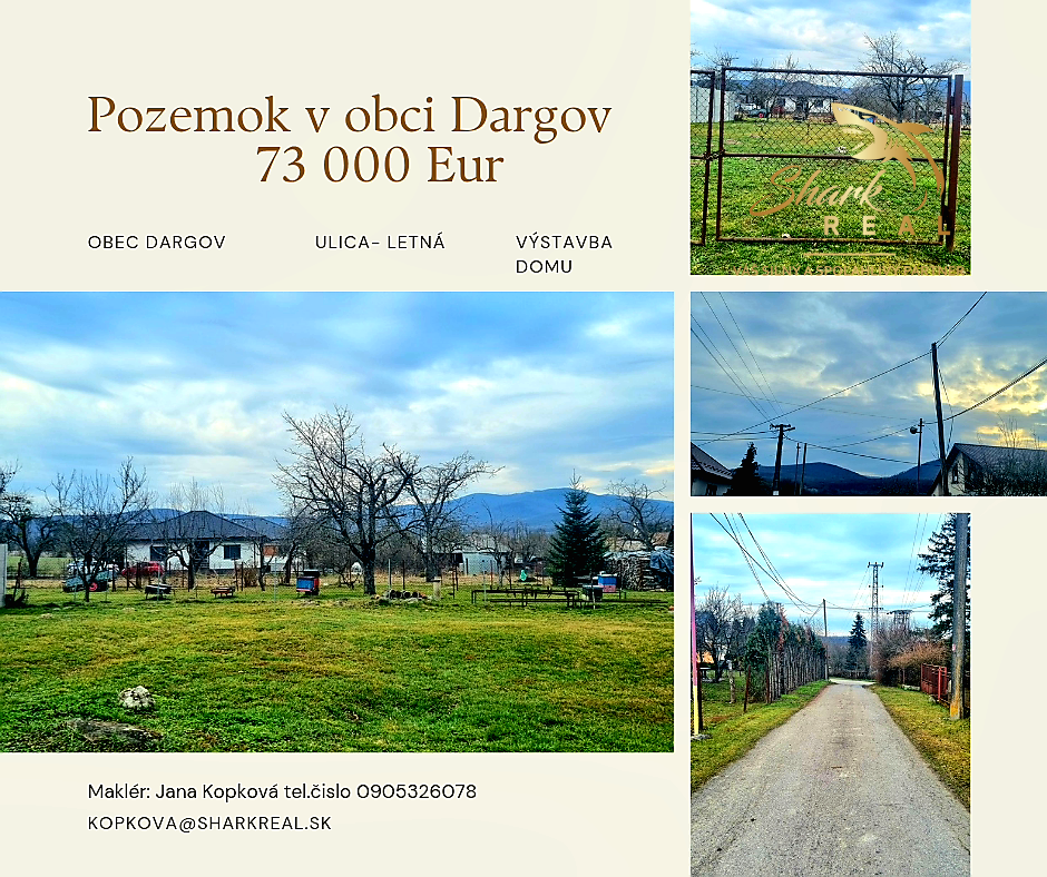 Ponúkame na predaj krásny pozemok v obci Dargov