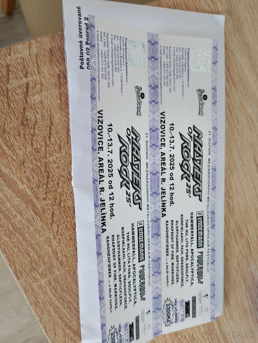 Masters of Rock 2025 - lístky