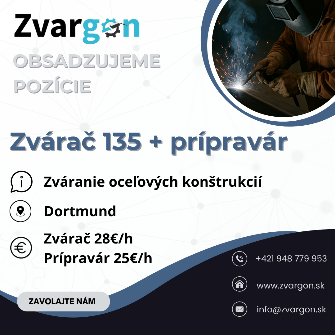 4x zvárač 135 + 2x prípravár