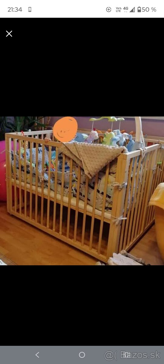 Detská drevená ohrádka Klups