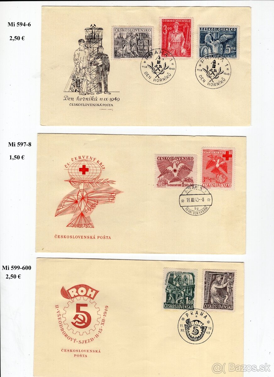 ČSR FDC na doplnenie zbierky