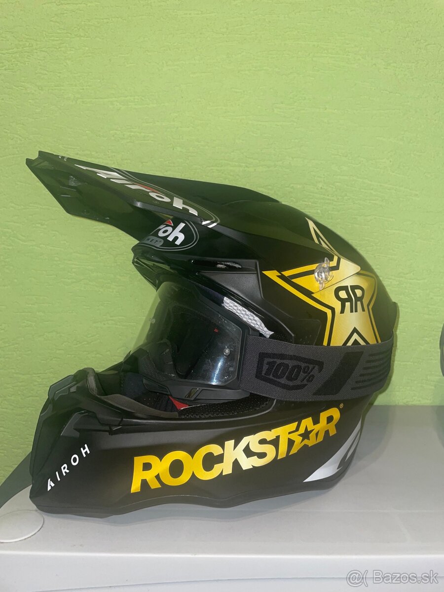 Helma Airoh Rockstar + okuliare 100%