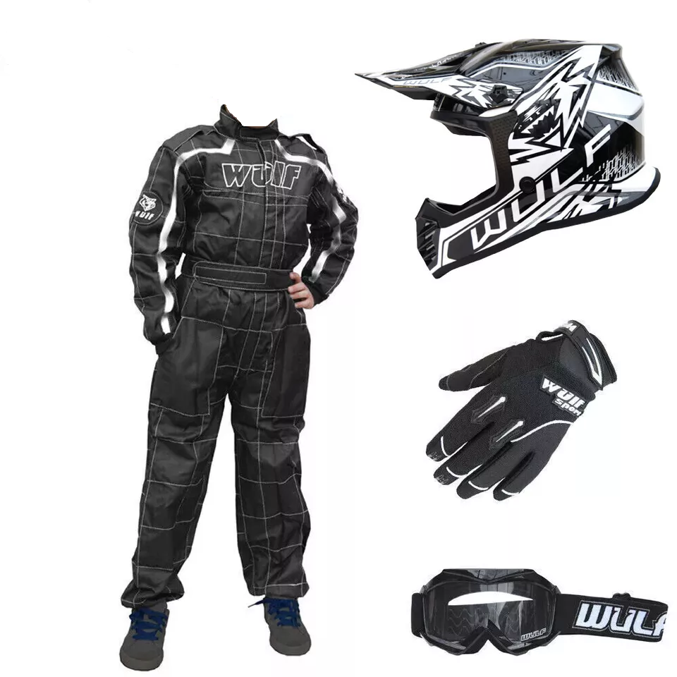 Detský Motocross Kombi.,Prilba,Okul.,Rukavice Pre 12 Rocnych