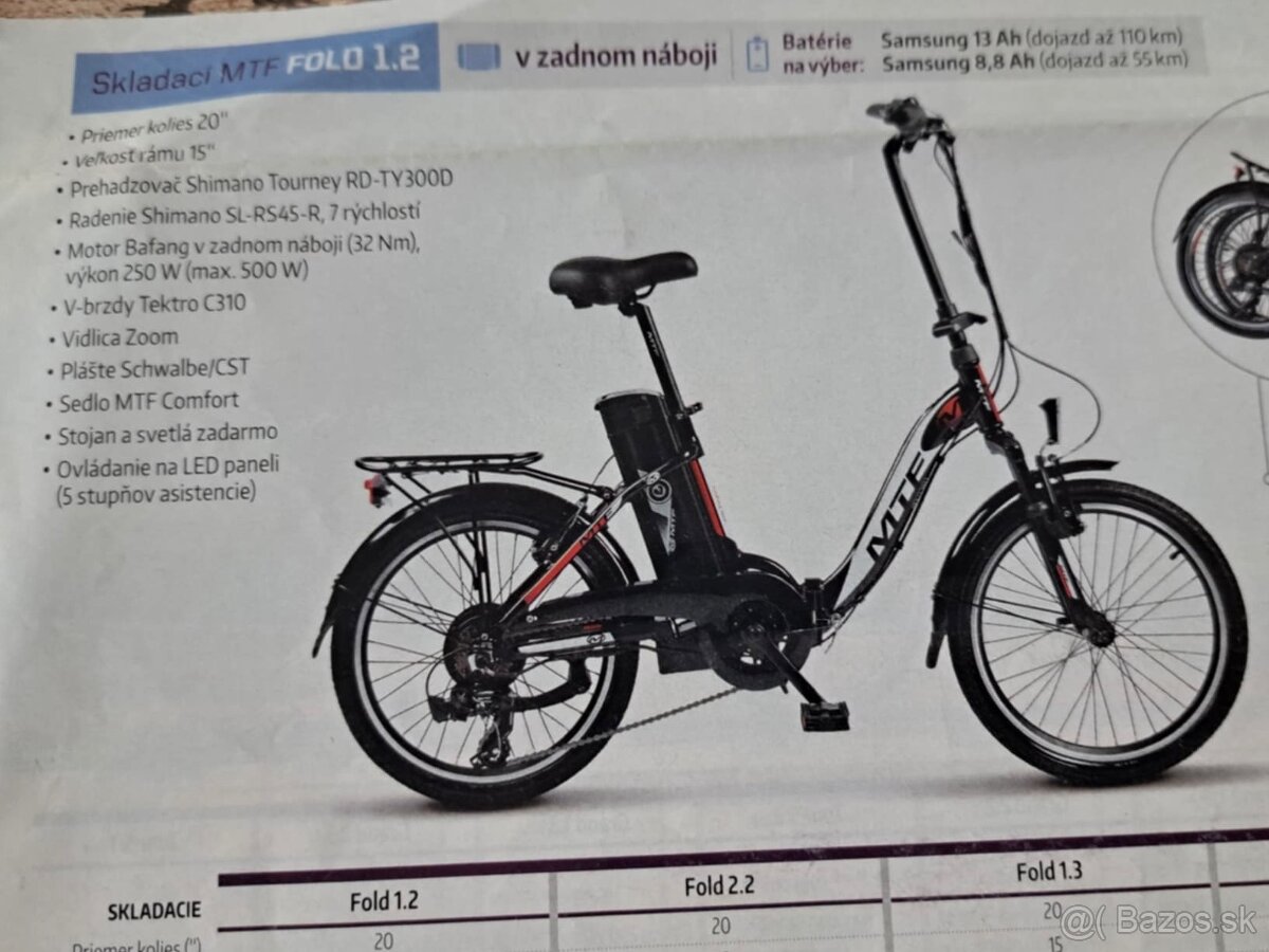 Na predaj elektrobicykel MTF Fold 1,2 s batériou