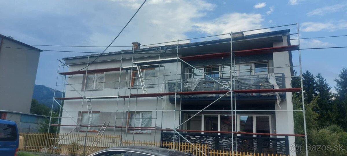 Predám nové pozinkované fasádne lešenie – 15 m² (5 m × 3 m)