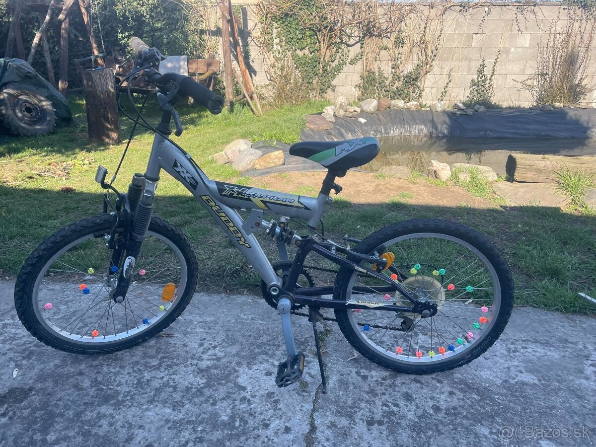 Detský celoodpružený bicykel