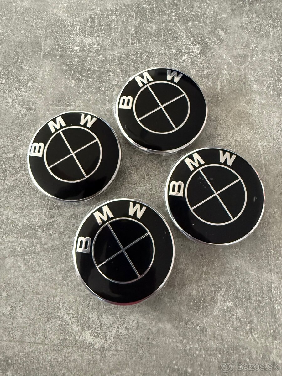 Stredové krytky diskov BMW 68mm FULL BLACK
