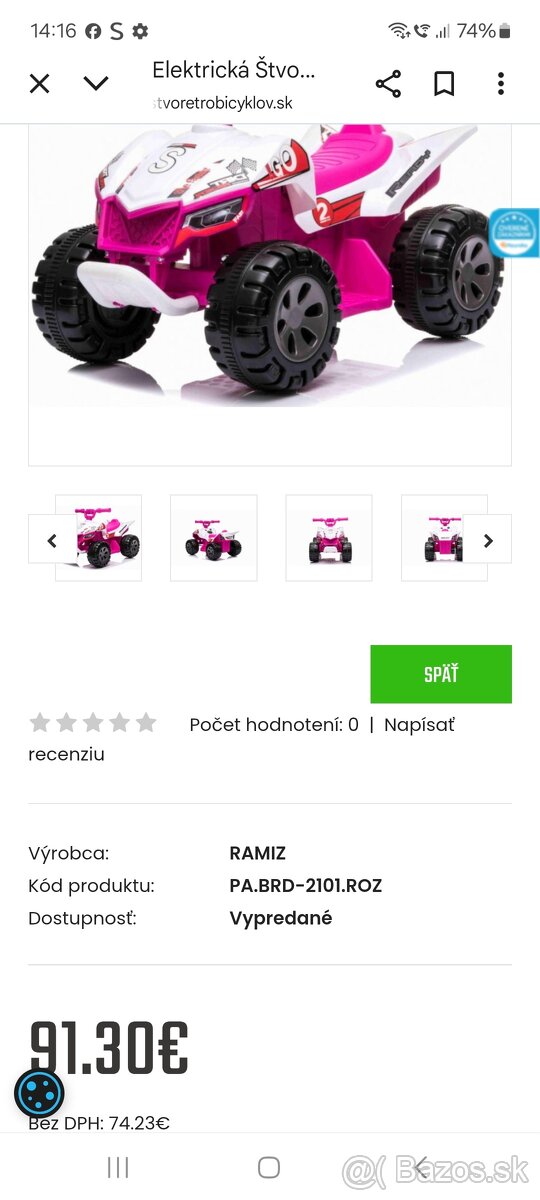 Elektrická stvorkolka