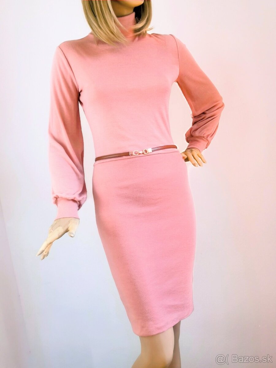 Merino šaty z roláčikom vo veľkosti XS /S